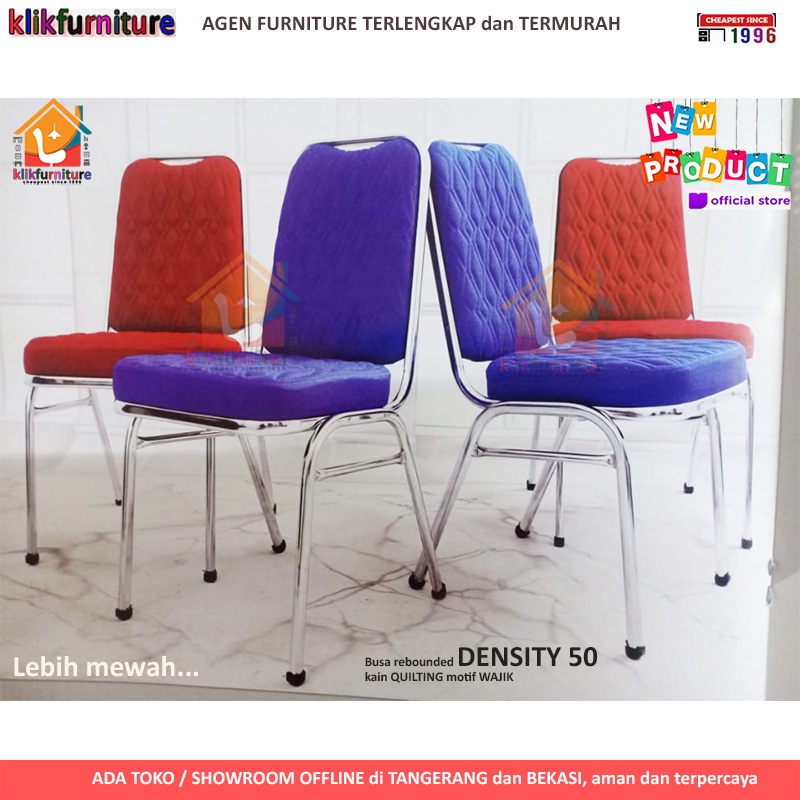 Kursi Susun Besi Kursi Pesta Kursi Seminar Kursi Makan Motif WAJIK