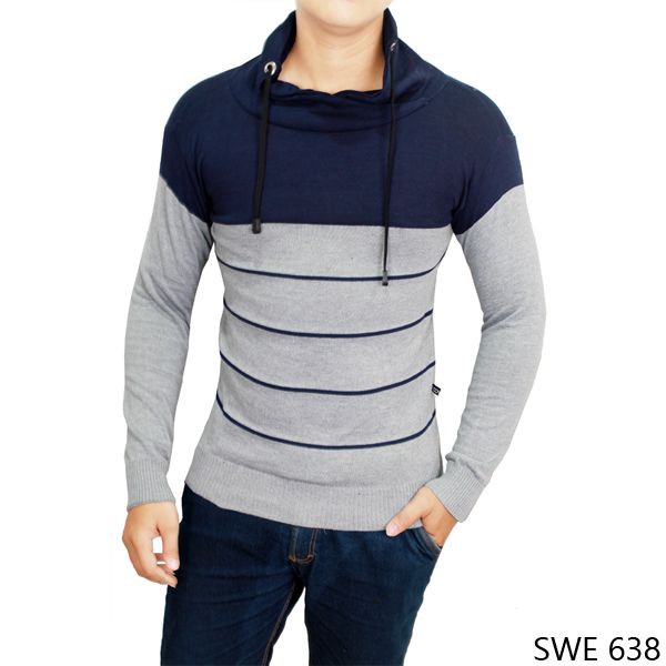 Sweater Fashion Pria Rajut Kombinasi Warna – SWE 638