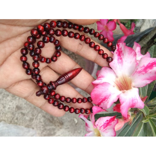 Kalung Etnik Cantik ASLI AKAR BAHAR LAUT Tali Arus Merah 6 Mm