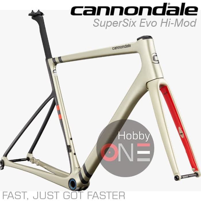 Ho Cannondale 2020 SuperSix Evo HiMod Disc Frame Set CHP Champagne