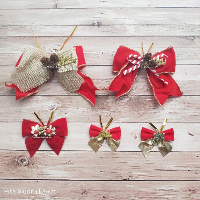 

Pita Bludru Kawat hiasan dekorasi natal