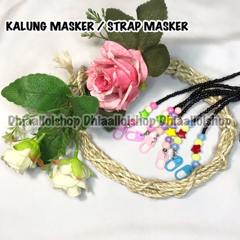 Dhia - Strap Masker Bintang / Kalung Masker / Pengait Masker Hijab / Kalung Masker Hijab COD
