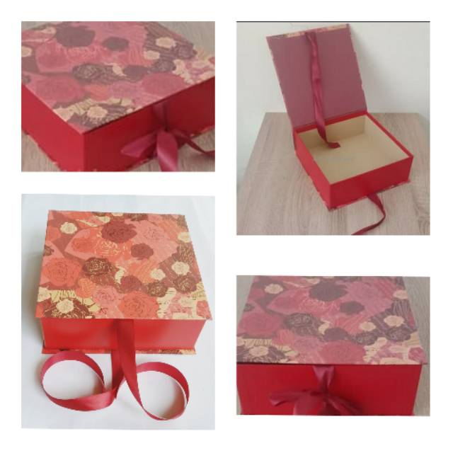 Box Klep Pita motif bunga. Box hampers. Box cake. Kotak kue bolu
(toples/cookies hanya utk contoh)