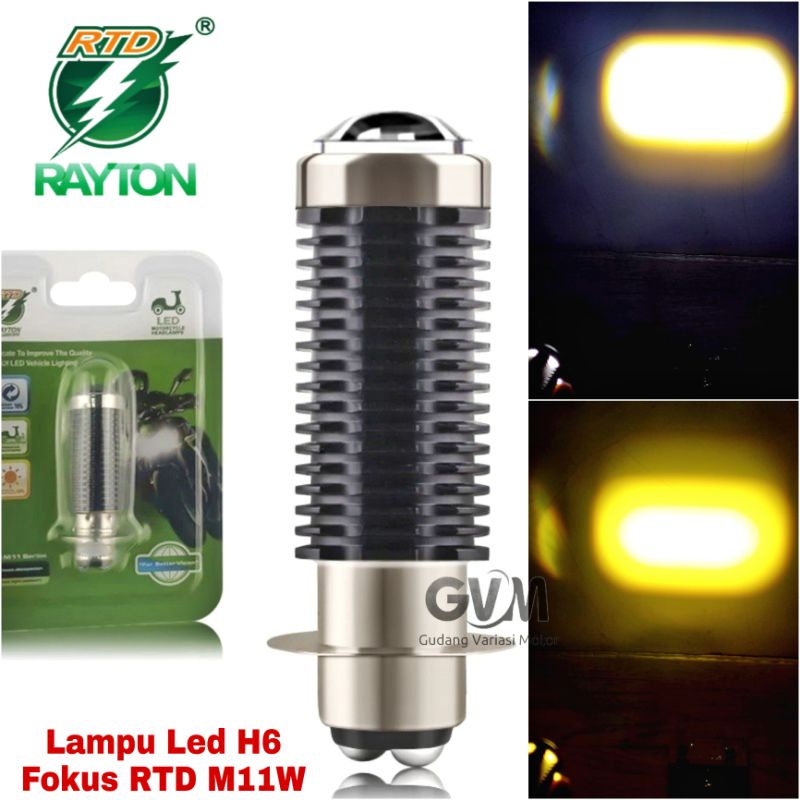 Lampu Bohlam Led H6 Bebek Putih Kuning RTD M11W Lampu Led Motor Bebek