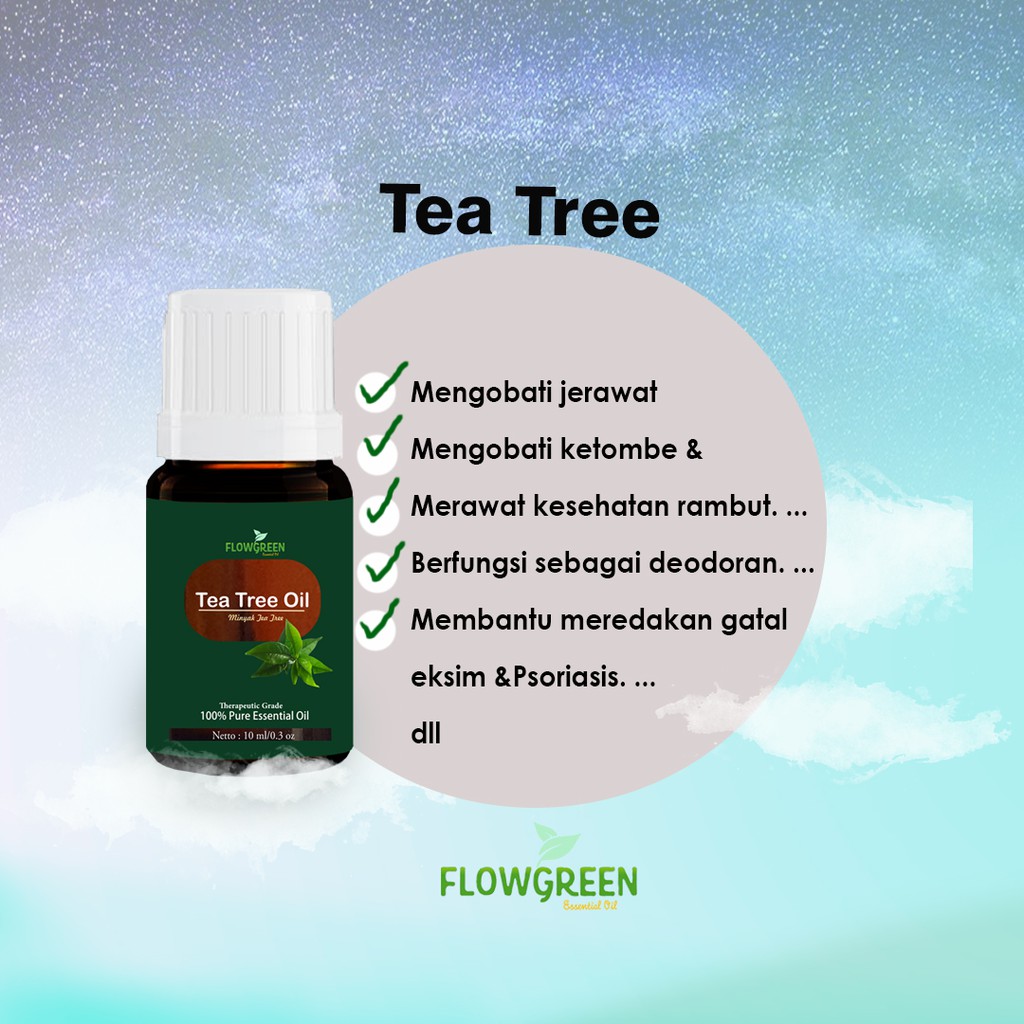 Flowgreen Tea Tree Essential Oil Diffuser Humidifier Aromatherapy Oil