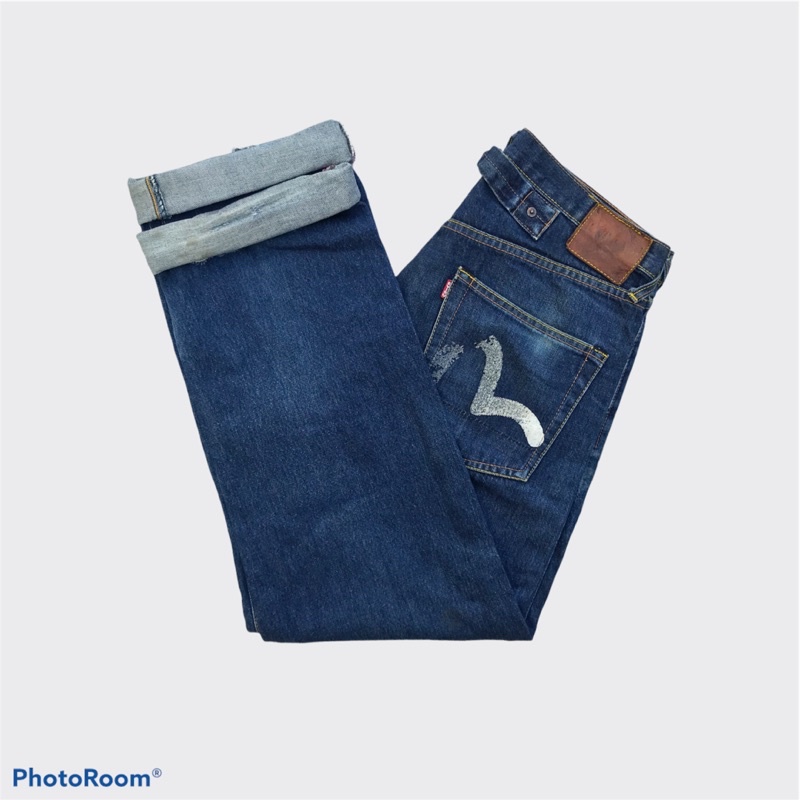 Celana Evisu vintage original loose straight