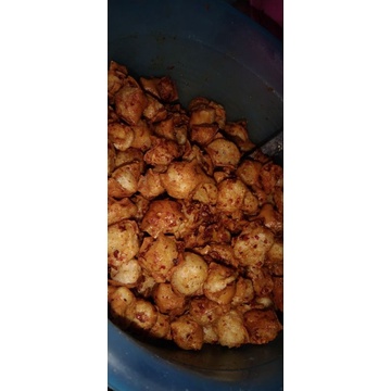 

siomay mini kering pedas daun jeruk