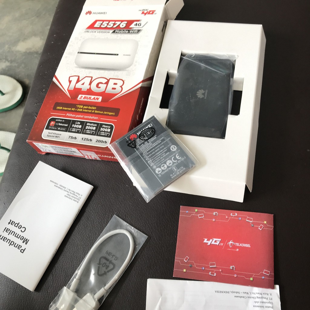 Mifi Modem Wifi 4G All Operator Huawei E5576 Free Telkomsel Kuota 14GB