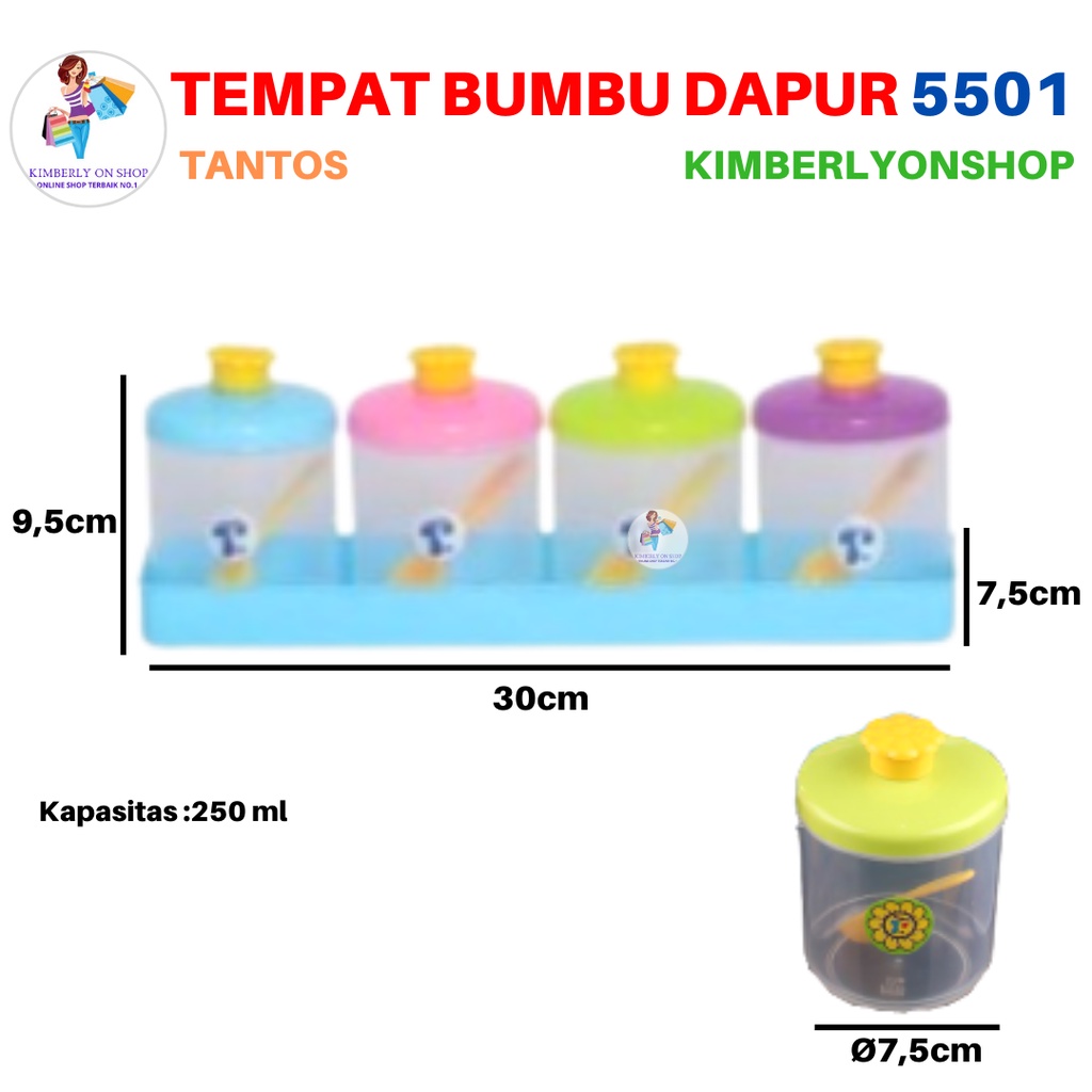 Tempat Bumbu Plastik Set Rak Bumbu Dapur Minimalis Sarinah Tantos