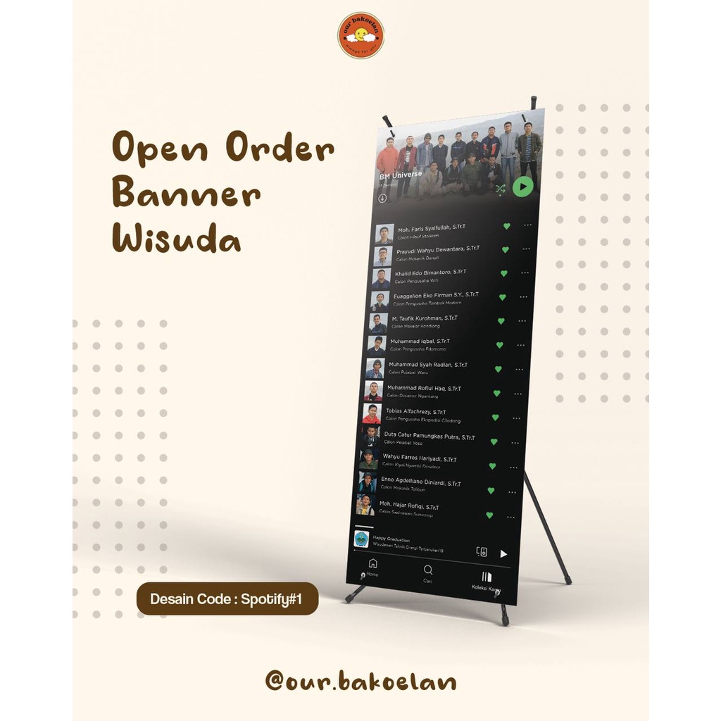 X Banner Wisuda Spotify
