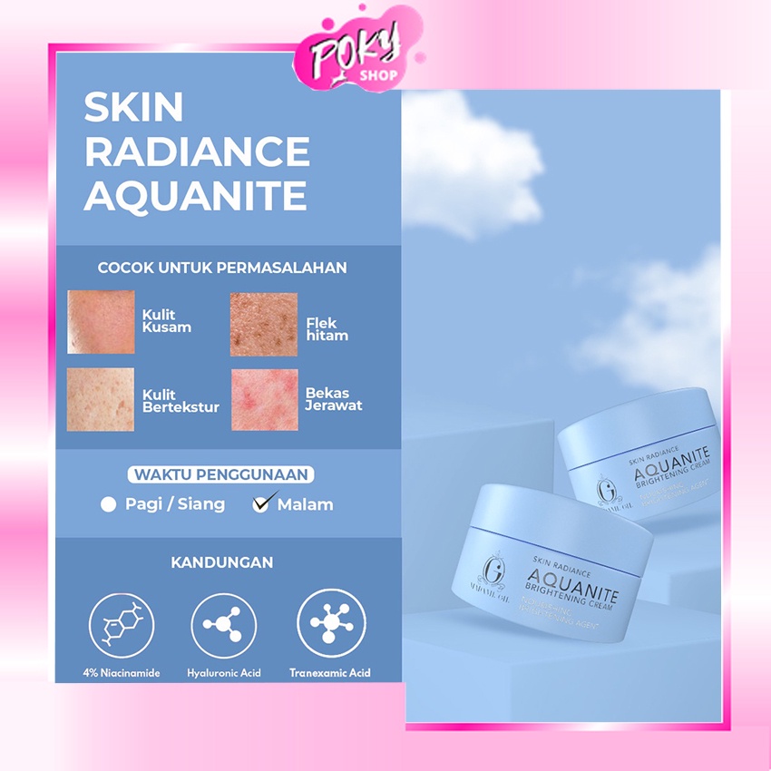 POKY - Madame Gie Skin Radiance Series - Skincare Wajah 5% Niacinamide Cream Pagi Malam