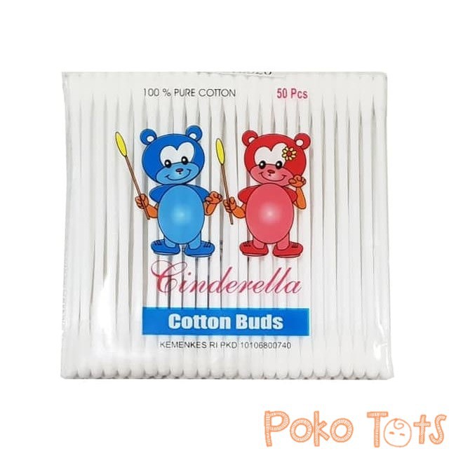 Cinderella Cotton Bud Small Tip isi 50 Cotton Buds Q-Tip Ujung Kecil WHS