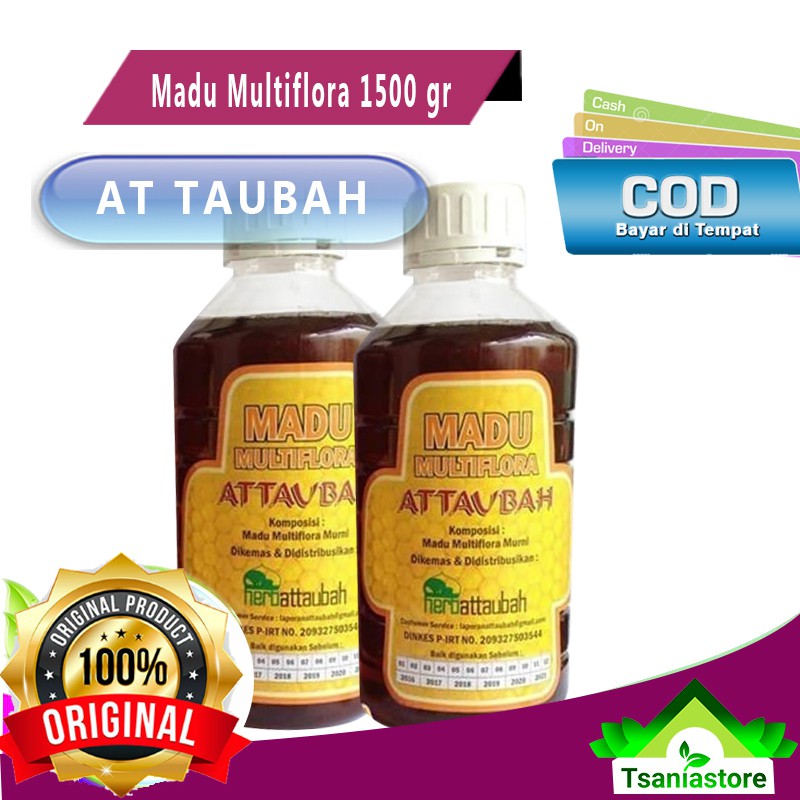 

Madu Multiflora 1500 gram attaubah Madu Asli murni Madu Ternak Multiflora