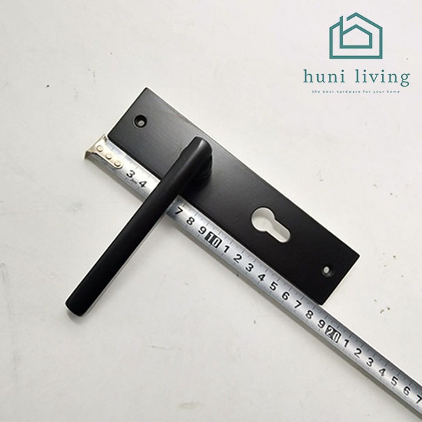 Handle Gagang Pintu Gaya Eropa Hitam Full Set / Kunci Pintu Premium