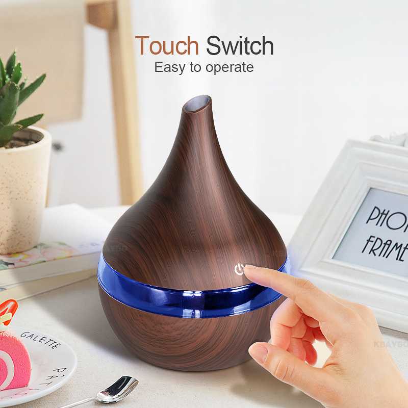 Taffware Air Humidifier Ultrasonic Wood Grain 300ml - Humi K-H98