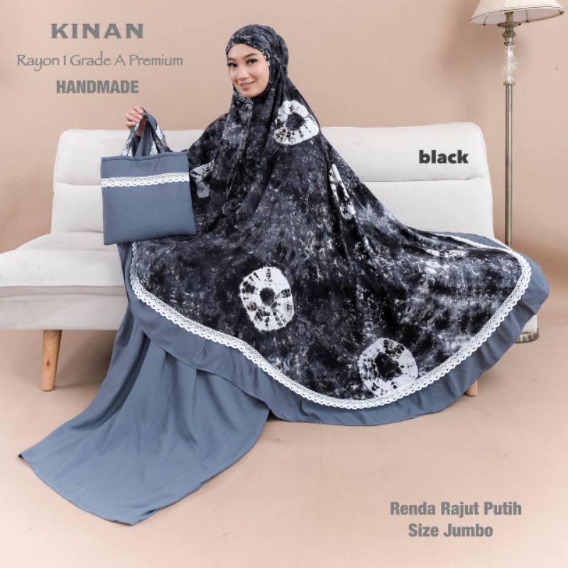 Mukenah Jumbo Rayon Premium motif Ori By Kinan