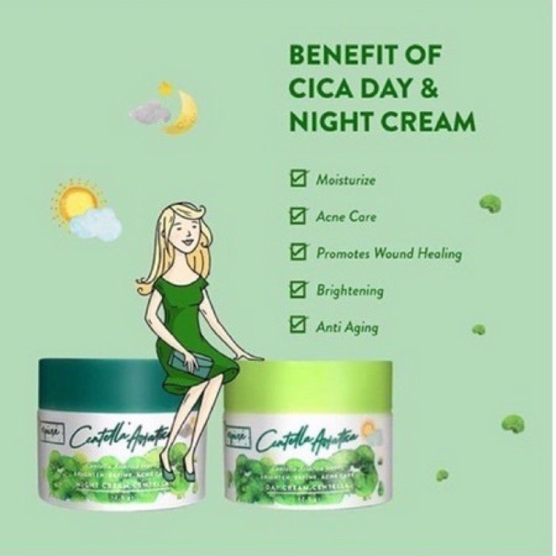 NPURE Day &amp; Night Cream Centella Asiatica Indonesia / Facial Wash Cleanser Face Primer Essence Toner Serum Ampoule Eye Moisturizer Sunscreen Sheet Clay Mask Masker Clear Pad Soothing Body Lotion / Marigold Cica Noni Probiotics Acne Spf Foam Paket Lengkap