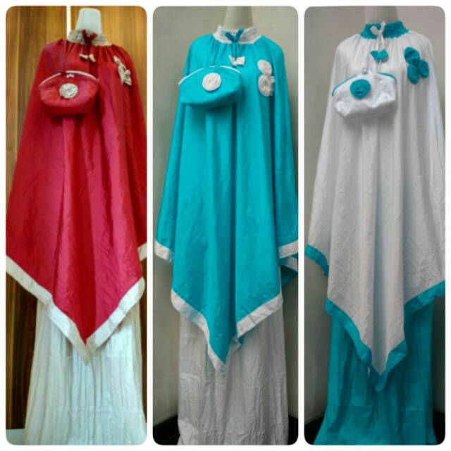 Mukenah ponco parasut tebal halus...