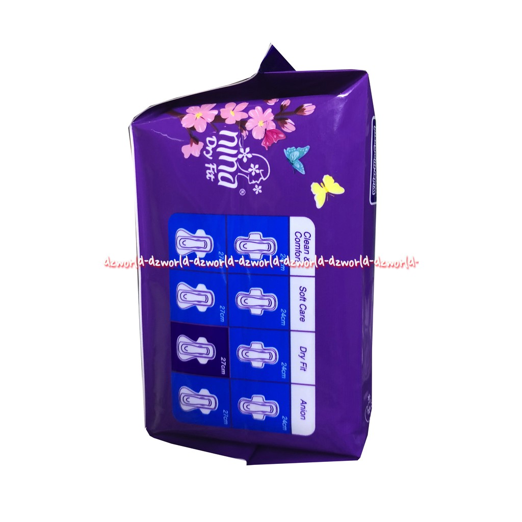 Nina Dry Fit 10 Lembar 27cm Panty Liner Bagus Nina Pantyliner