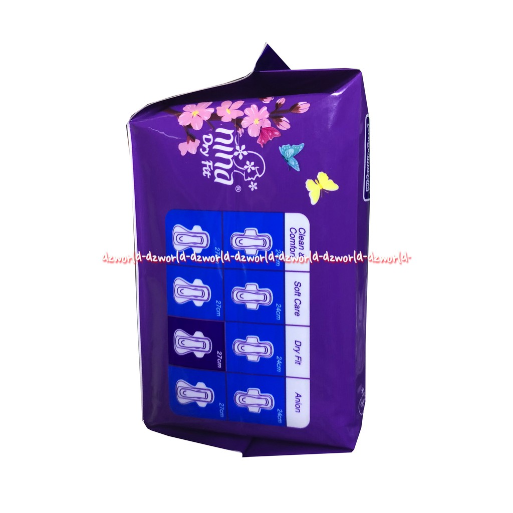 Nina Dry Fit 10 Lembar 27cm Panty Liner Bagus Nina Pantyliner