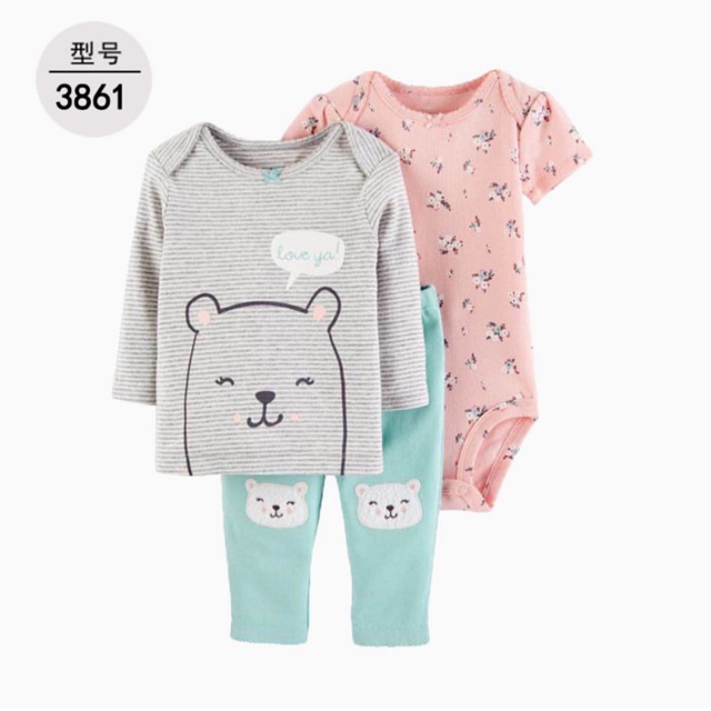 Import! 3 in 1 bear tee set