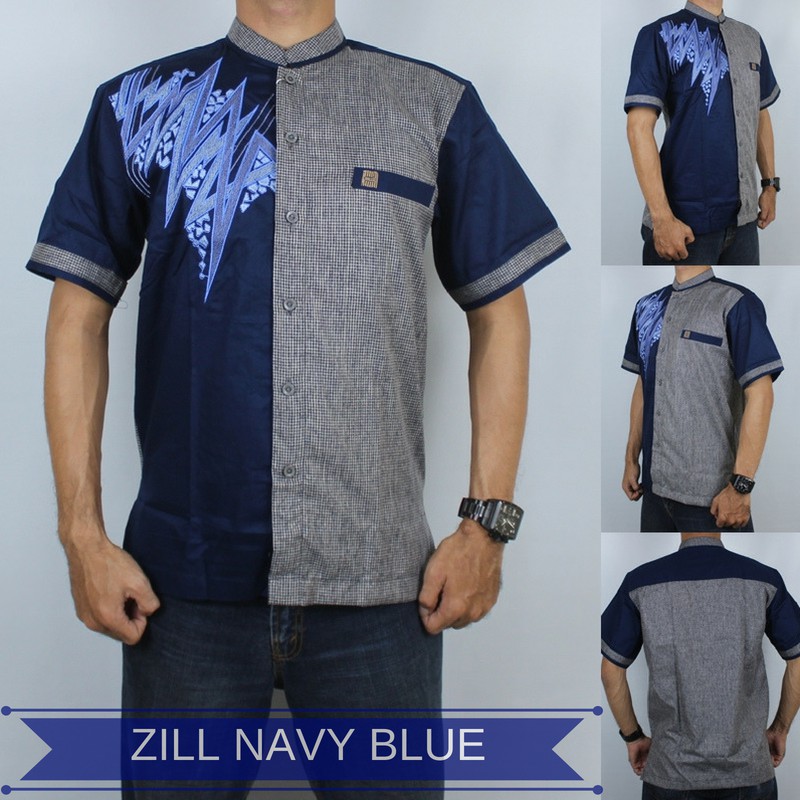  Baju  Koko Pria Baju  Koko Dewasa Baju  Koko Zill Navy  Blue  