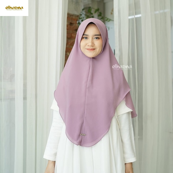 Elhasna - Khimar Bolak Balik ( ZARA ) Ceruty Dua Layer Jilbab Instan Hijab
