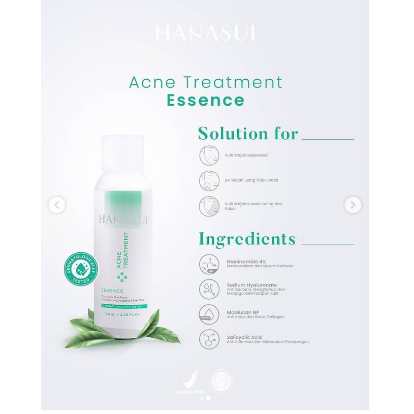 Hanasui Acne Treatment Series (Paketan + Free Pouch)