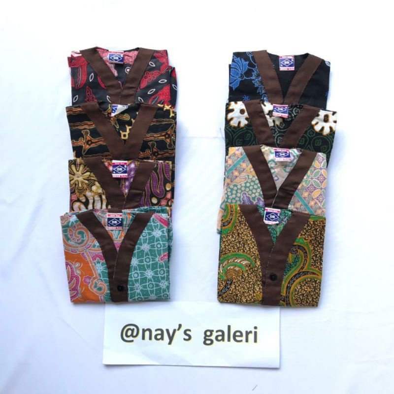 BAJU TIDUR ANAK PIYAMA BATIK SETELAN PILIH MOTIF SIZE S  6 - 12 BULAN COD