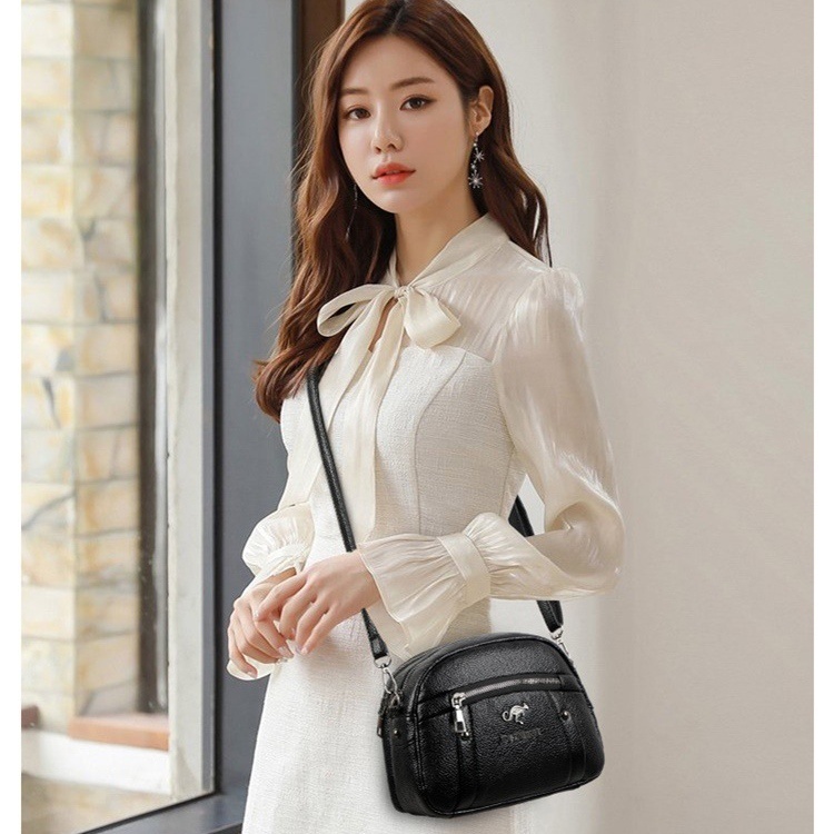 TAS SELEMPANG WANITA KECIL IMPORT KULIT HITAM MARKUNA TA625B5 FASHION BRANDED REMAJA PREMIUM SLING BAG CEWEK KOREA MURAH KEKINIAN BATAM SIMPLE CASUAL