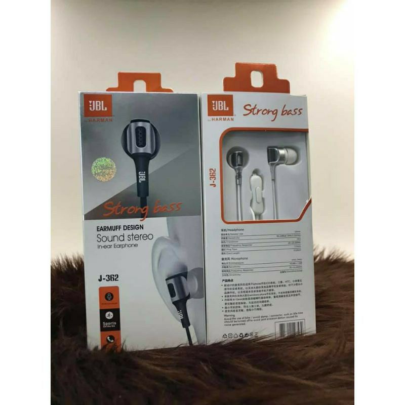 HF HEADSET/EARPHONE PREMIUM JBL J-362 STEREO MUSIC SUPER BASS