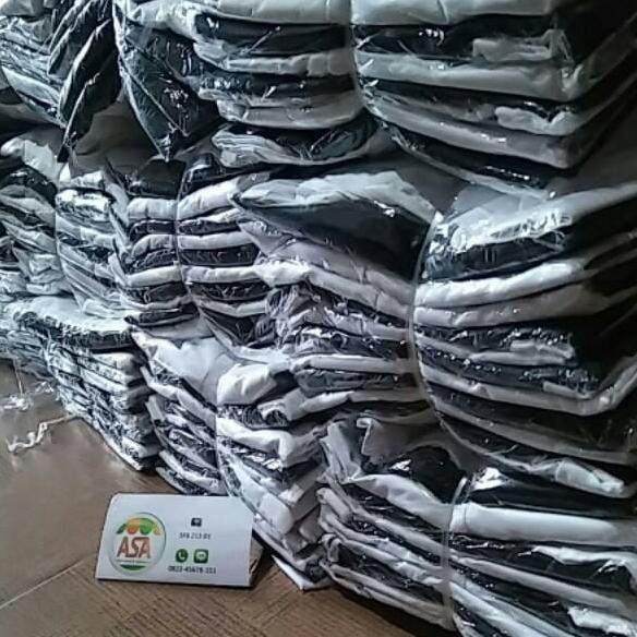 Terlaris.. BAJU SERAGAM HITAM PUTIH {TUNIK & ROK } SETELAN PNS GAMIS SERAGAM KERJA