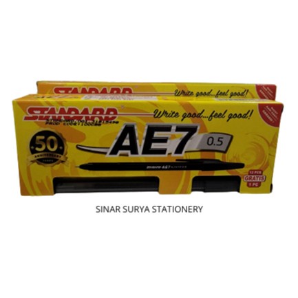 

Eklusif Pulpen Standard Ae7 0.5Mm Hitam, Merah, Biru Per Pak / Lusin Sale!!!