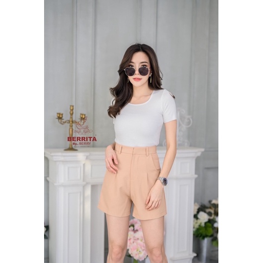 CELANA PENDEK BERRITA ZIPPER DEPAN / HOTPANTS HIGHWAIST BANGKOK (CLBRT037)