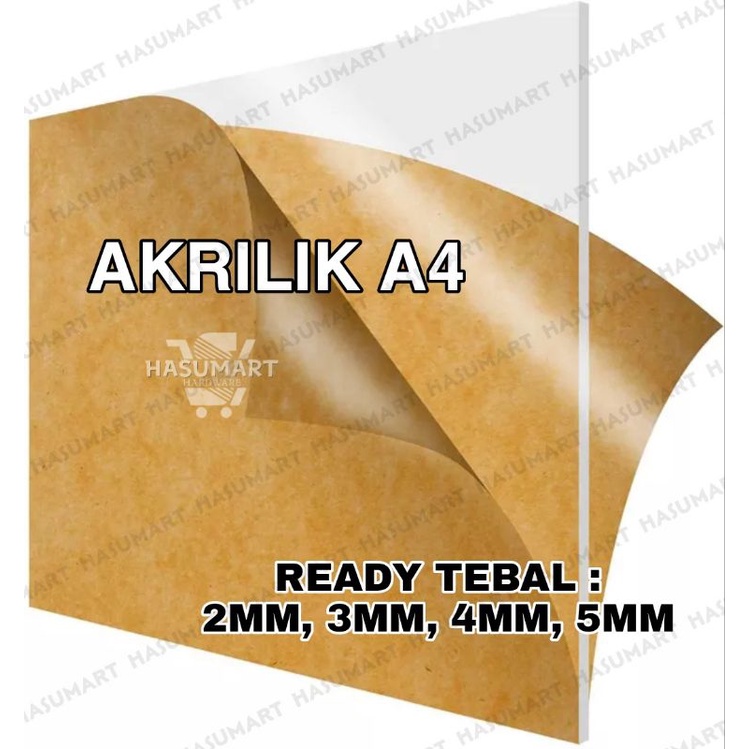 Akrilik A4 2mm / Akrilik Lembaran / Bisa Custom Juga