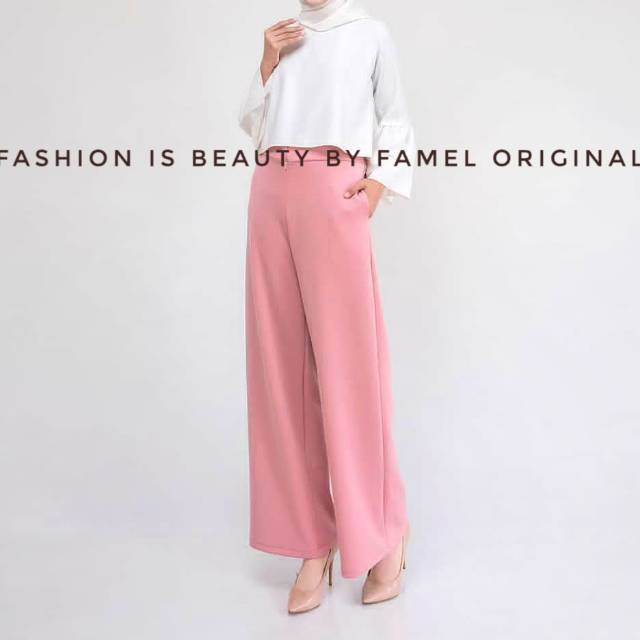 FOCKDU/CELANA KULOT DUSTY PINK/CELANA KULOT SCUBA DUSTY PINK/CELANA KULOT GROSIR