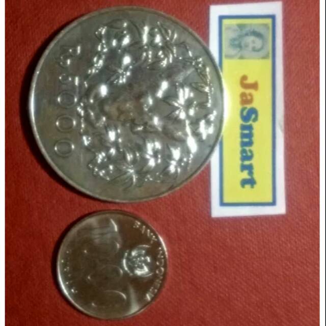 Koin Perak Silver Indonesia Rp 5000 Orang Utan Th 1974 Kd UKS OUT 74 5K 2