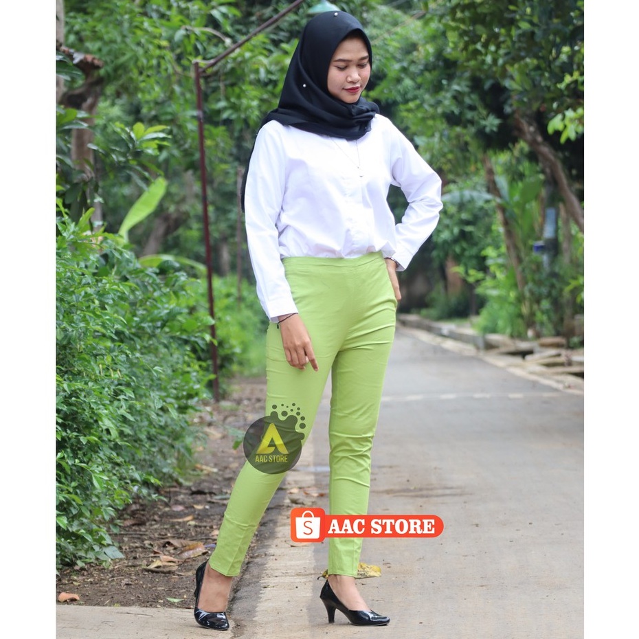 AAC - CELANA KATUN ANTI BEGAH WARNA HIJAU STABILO