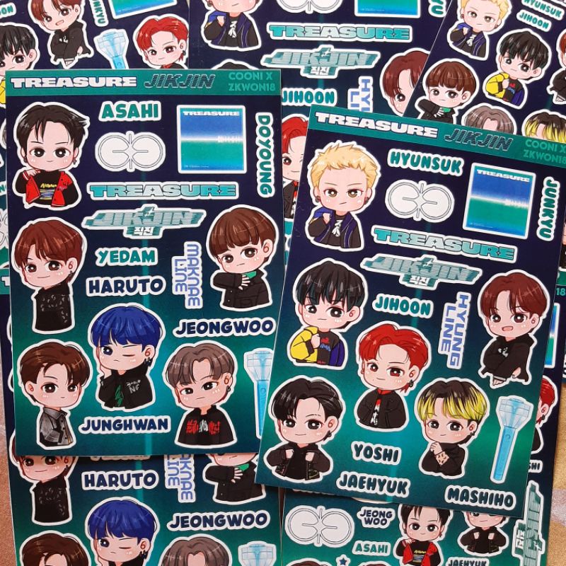 

Sticker TREASURE JIKJIN Chibi Fanart by zkwon18