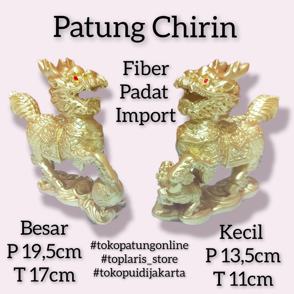 Patung Kirin Chilin Kilin Qi Lin Fiber 022