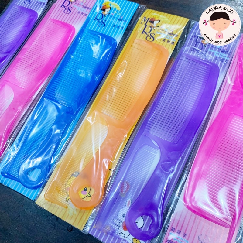 Sisir Set isi 2 Hitam warna gagang sasak  murah isi 20pc grosir