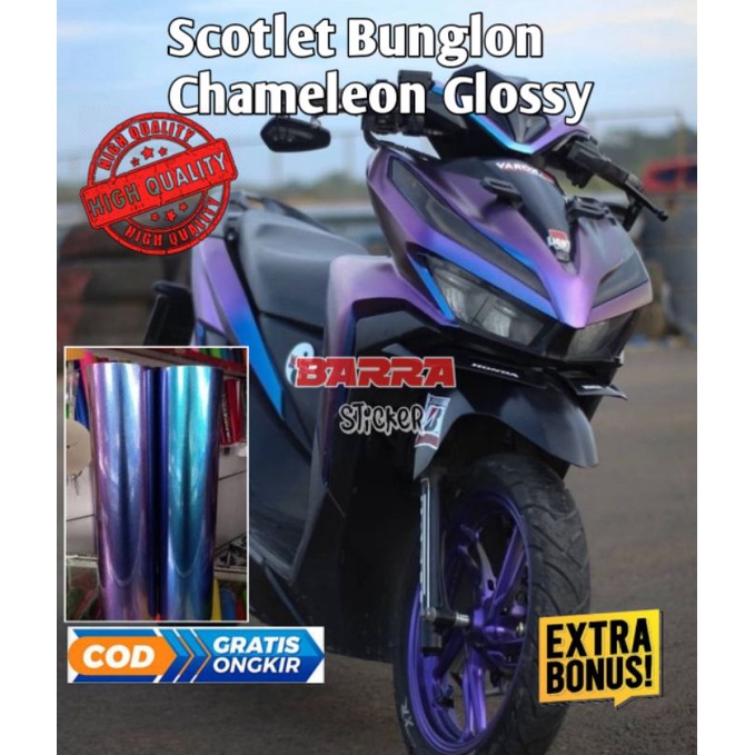 SKOTLET BUNGLON AURORA STIKER SCOTLITE CHAMELEON MERK INFINITY STIKER MOTOR HONDA BEAT VARIO NMAX VE