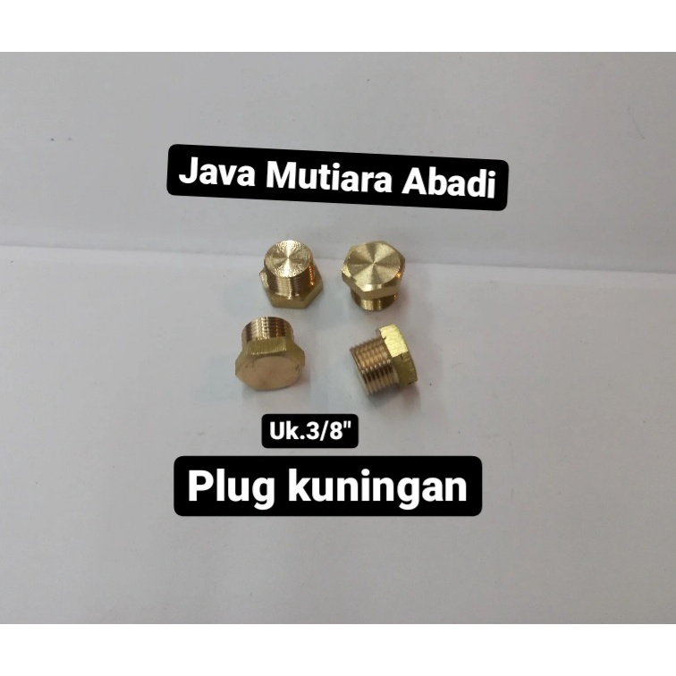Plug 3/8'' kuningan (drat luar) Dop drat kuningan
