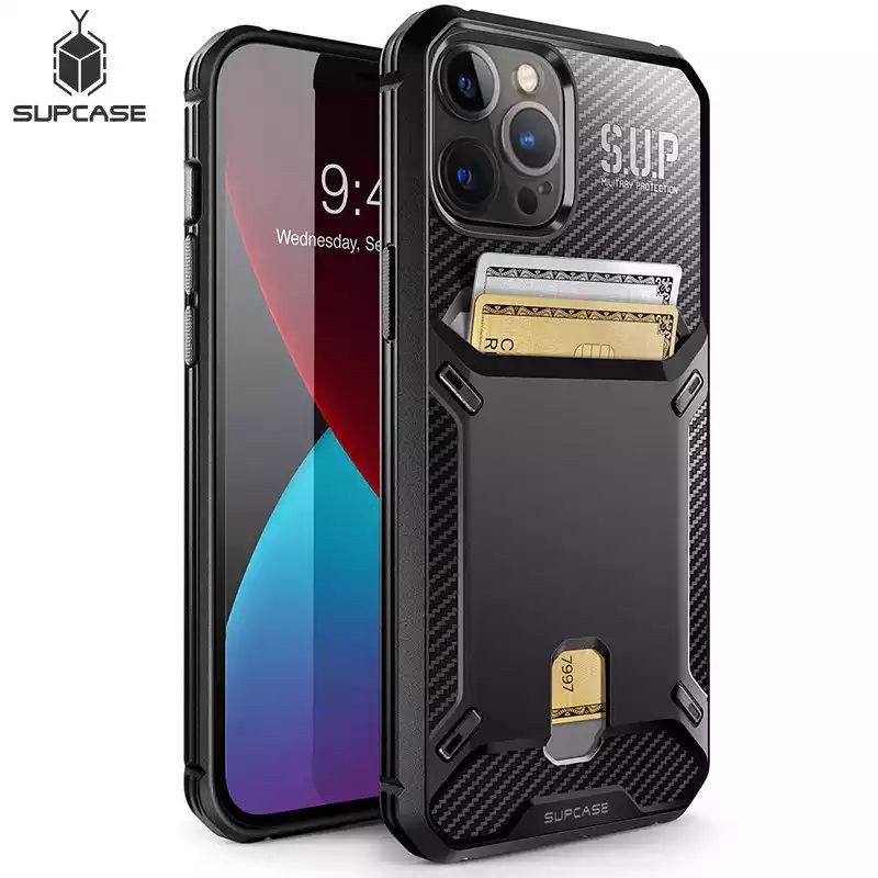 Case IPhone 12 Pro Max 12Pro IPhone12 Mini - Original VAULT Carbon Card Slot Cover Casing Silikon
