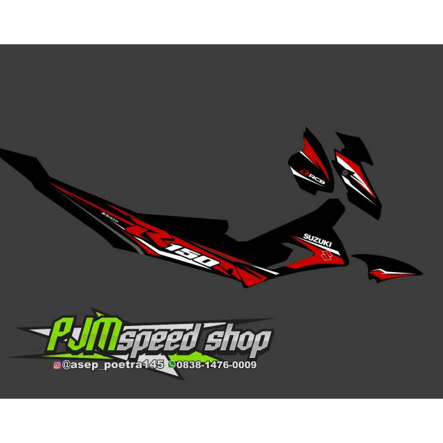 Striping custom satria FU FL facelift tipe sayap s