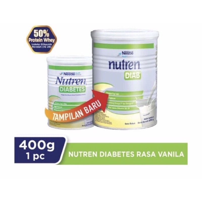 Nutren diab 400 gram ( susu nutrisi khusus penderita diabetes )