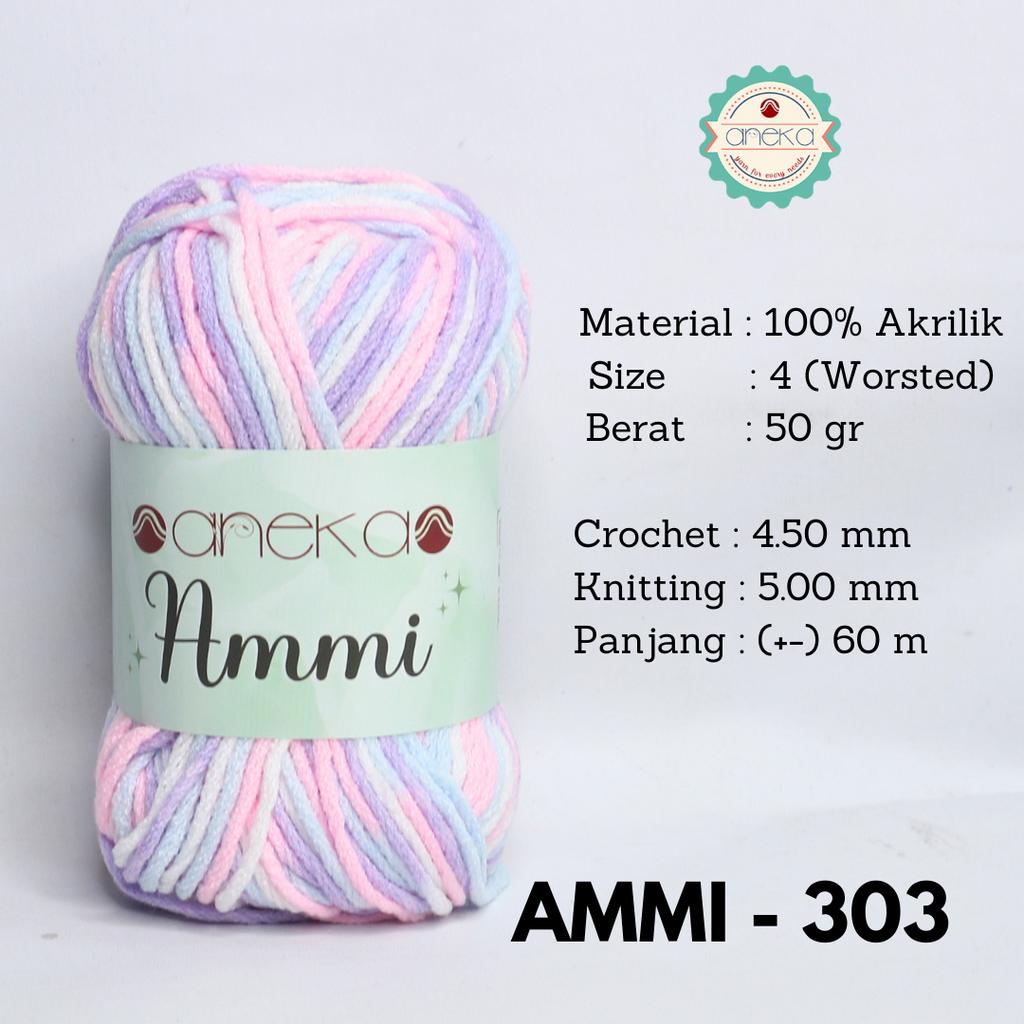 Benang Rajut Ammi / 100% Acrylic / 6 Ply Akrilik - 303