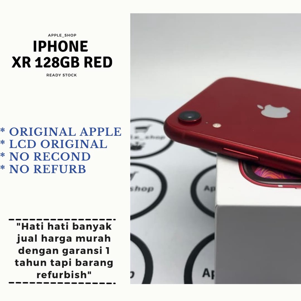iphone XR 128gb red Lcd Original Mulus Original Bukan Refurbish / Rekondisi