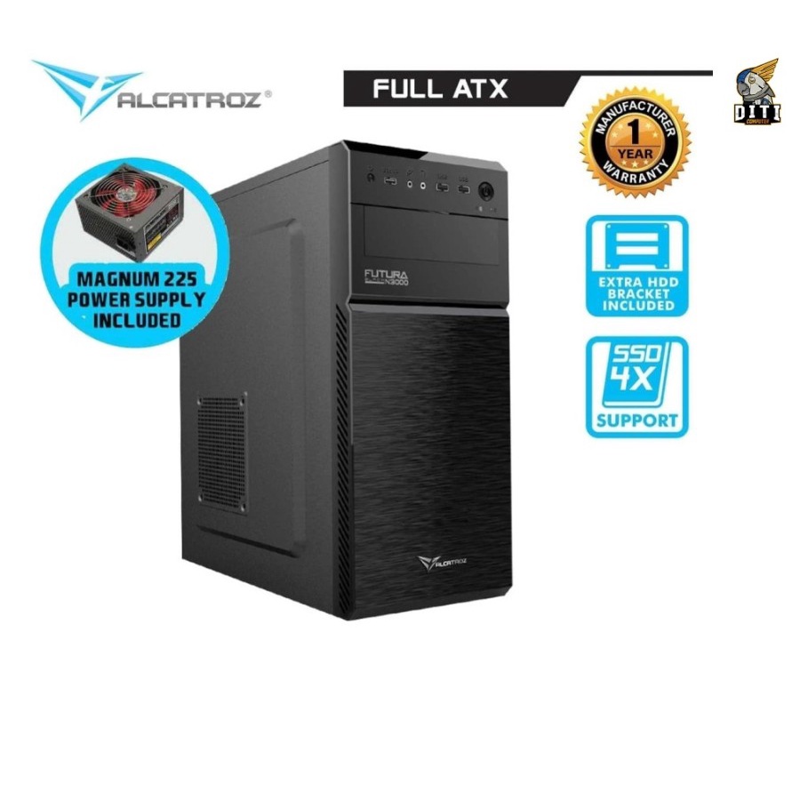Alcatroz Futura Black N3000 PC Casing