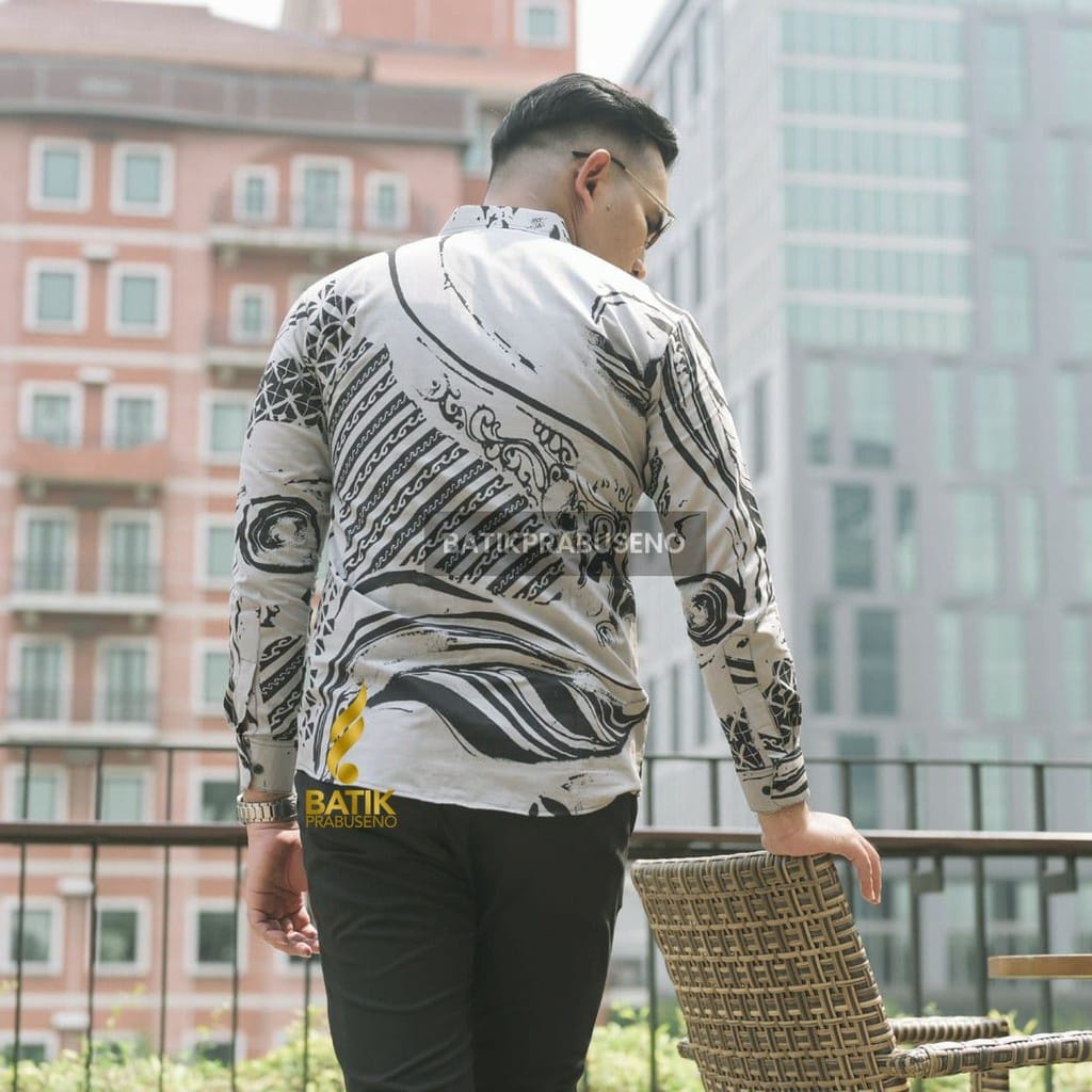 Kemeja Batik Pria Cowok Laki Laki Slimfit Full Lapis Furing Lengan Panjang Lengan Pendek 43